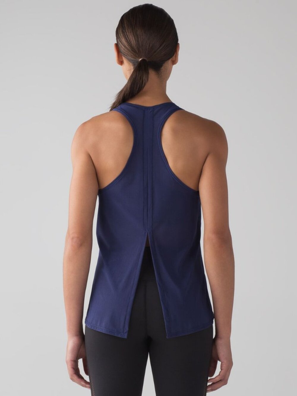 Lululemon Blueberry Blue Two With One Singlet  Tank Top Sz 4
